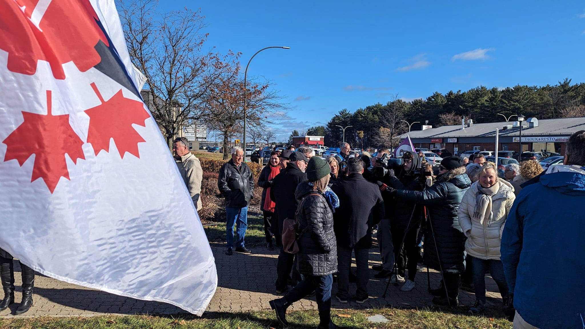 Local media demonstration in Shawinigan