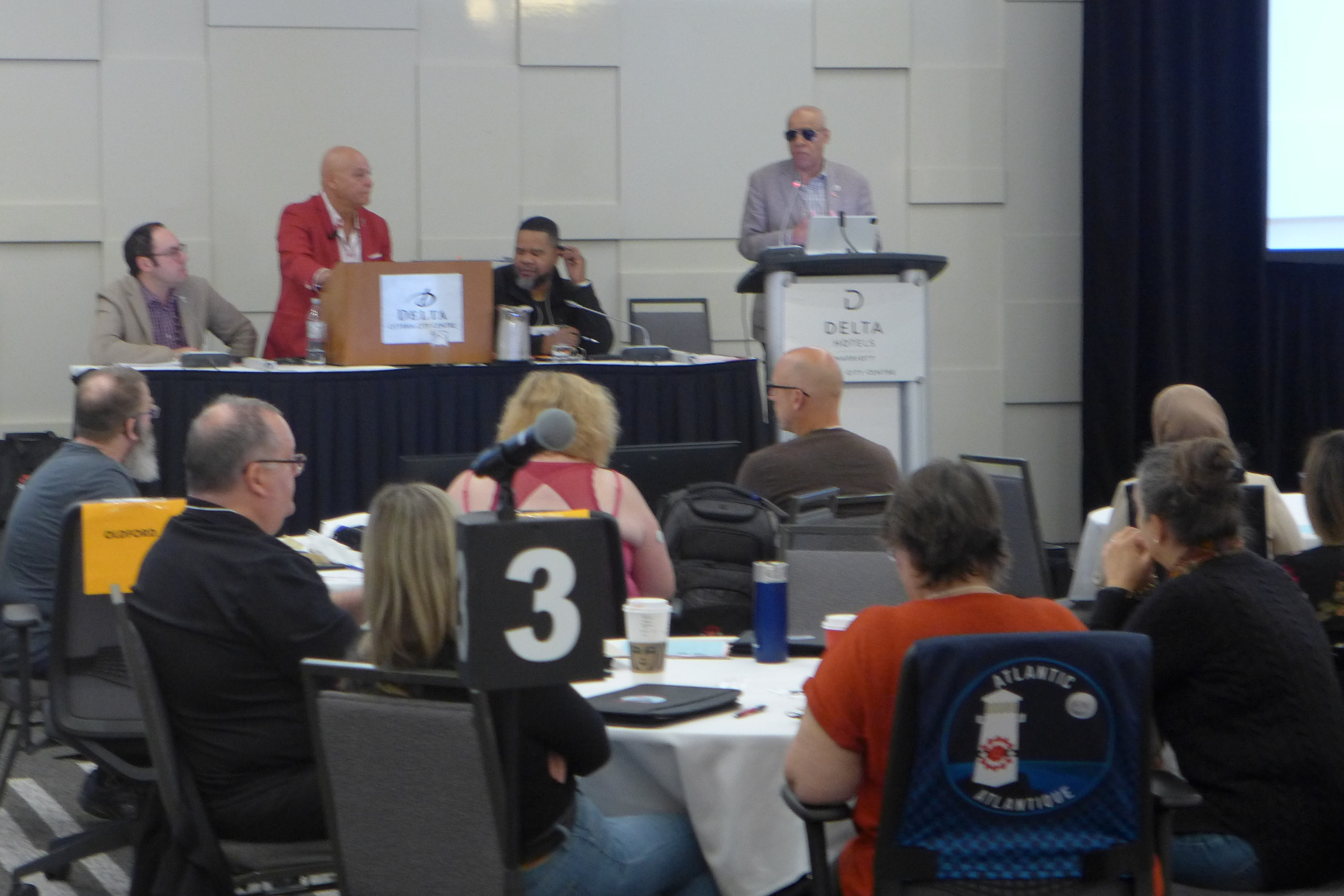 Mathieu Juneau, Doug Gaetz, Eddy Aristil, Larry Rousseau