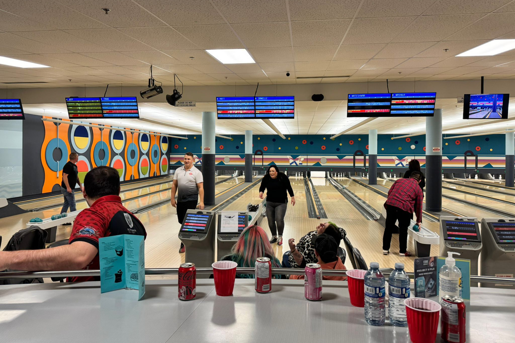 participants bowling