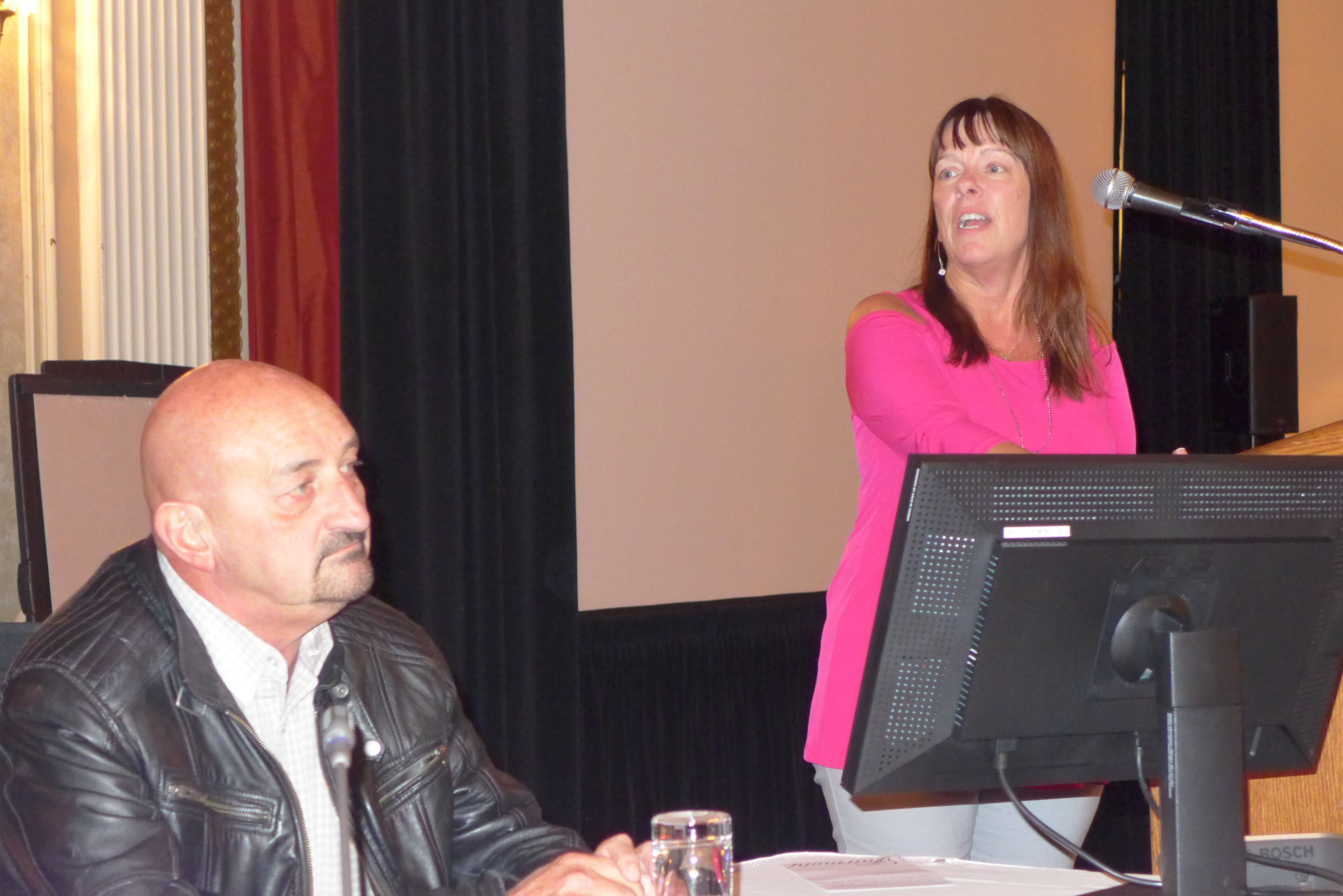 Annette Melanson says a few words