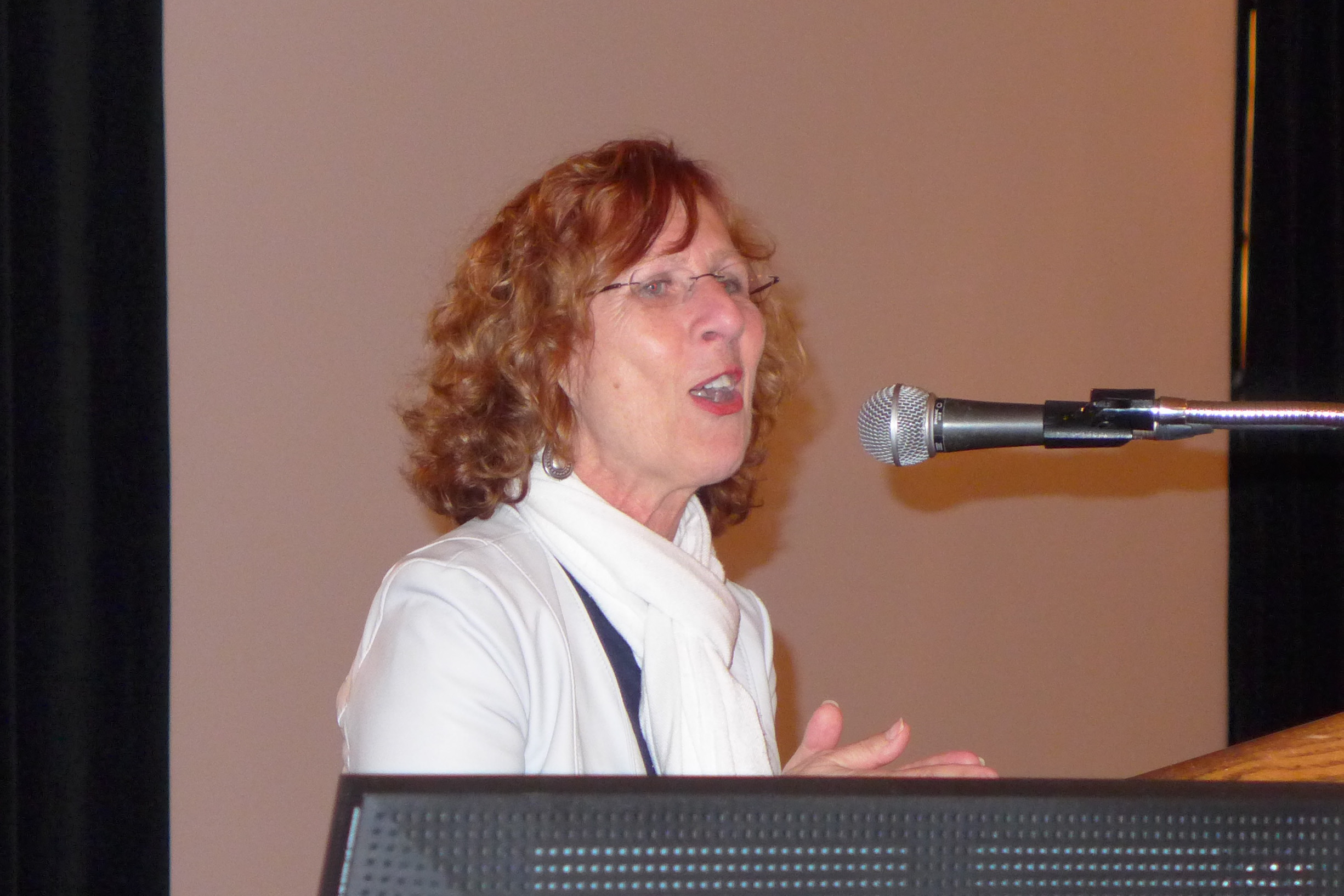 Pierrette Labrie says a few words