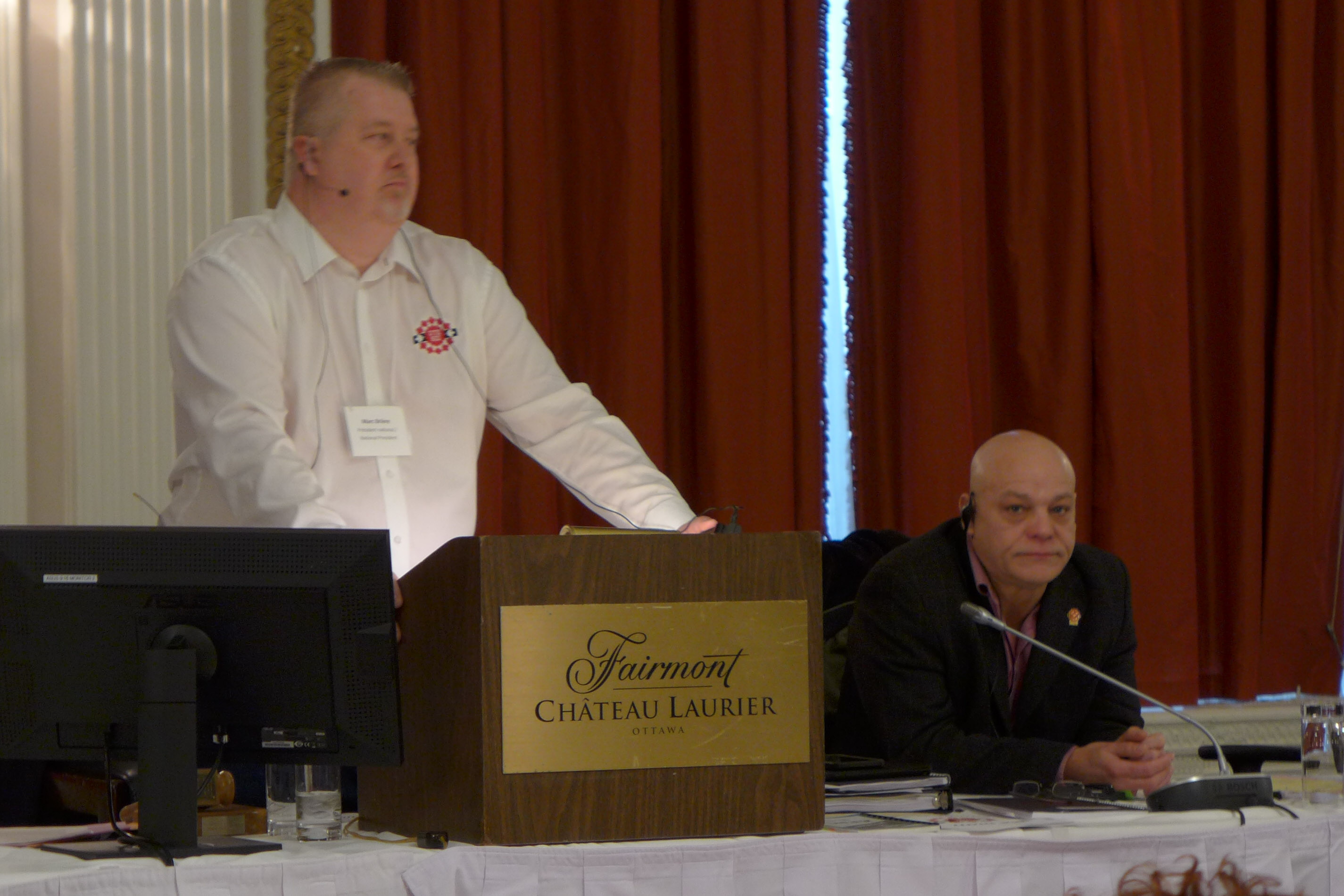 Marc Brière, National President and Doug Gaetz, 1st National Vice-President