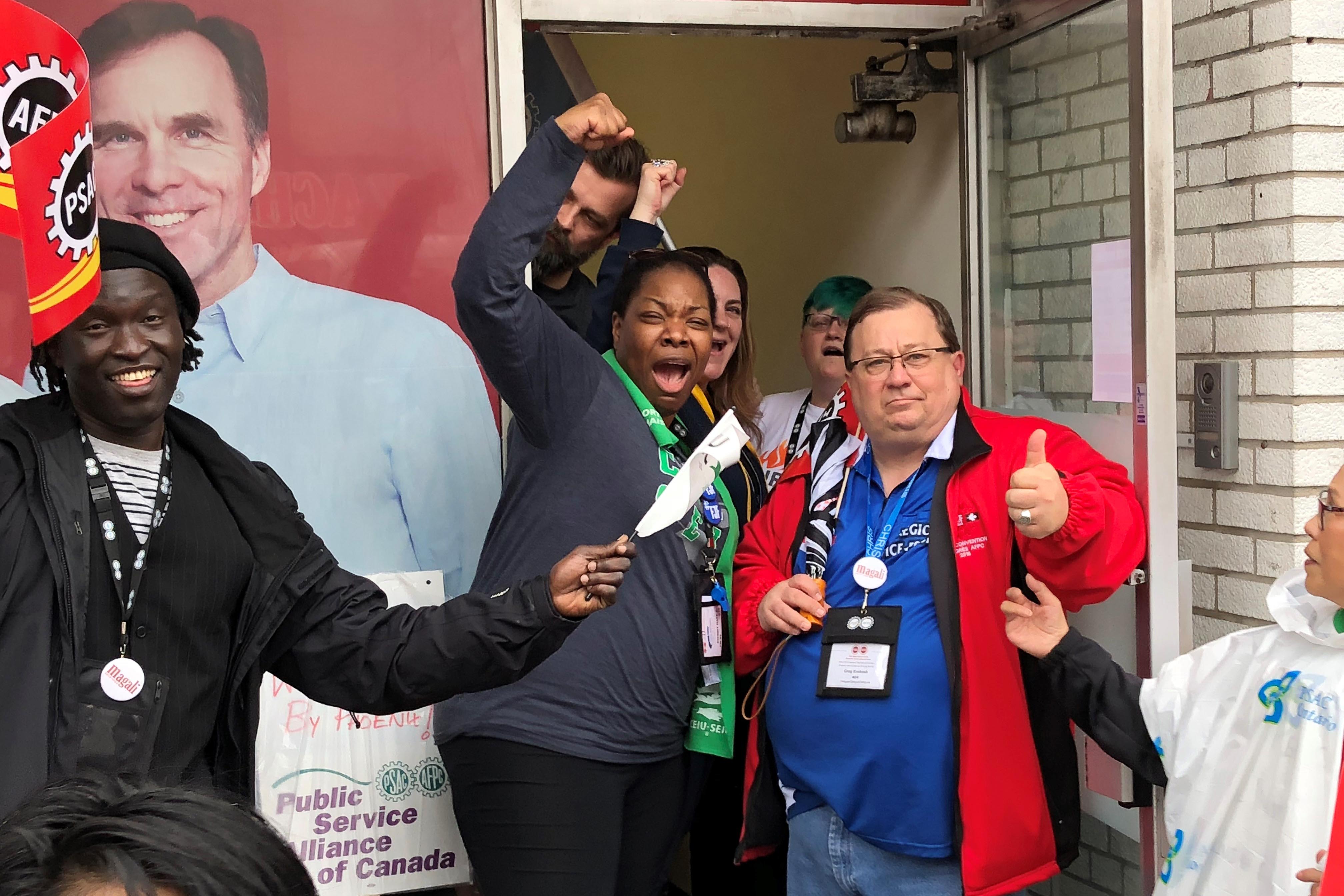 In front of Bill Morneau's office with Greg Krokosh, RVP