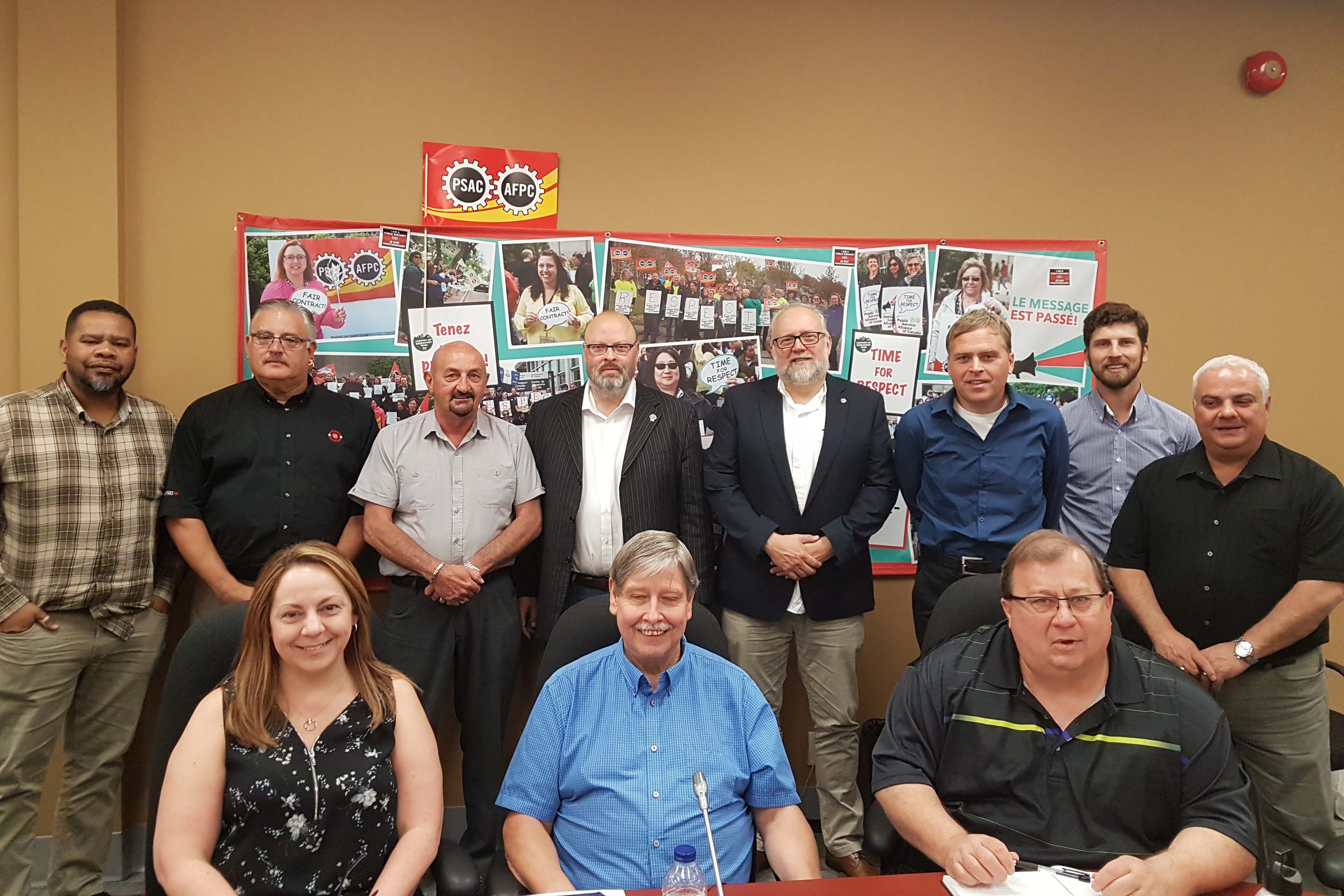 Back: Eddy Aristil, Brian Oldford, Shane O'Brien, Adam Jackson, Jamie vanSydenborgh, Morgan Gay, Pierre Samuel, Cosimo Crupi  Front: Michele Neill, Gary Esslinger, Greg Krokosh