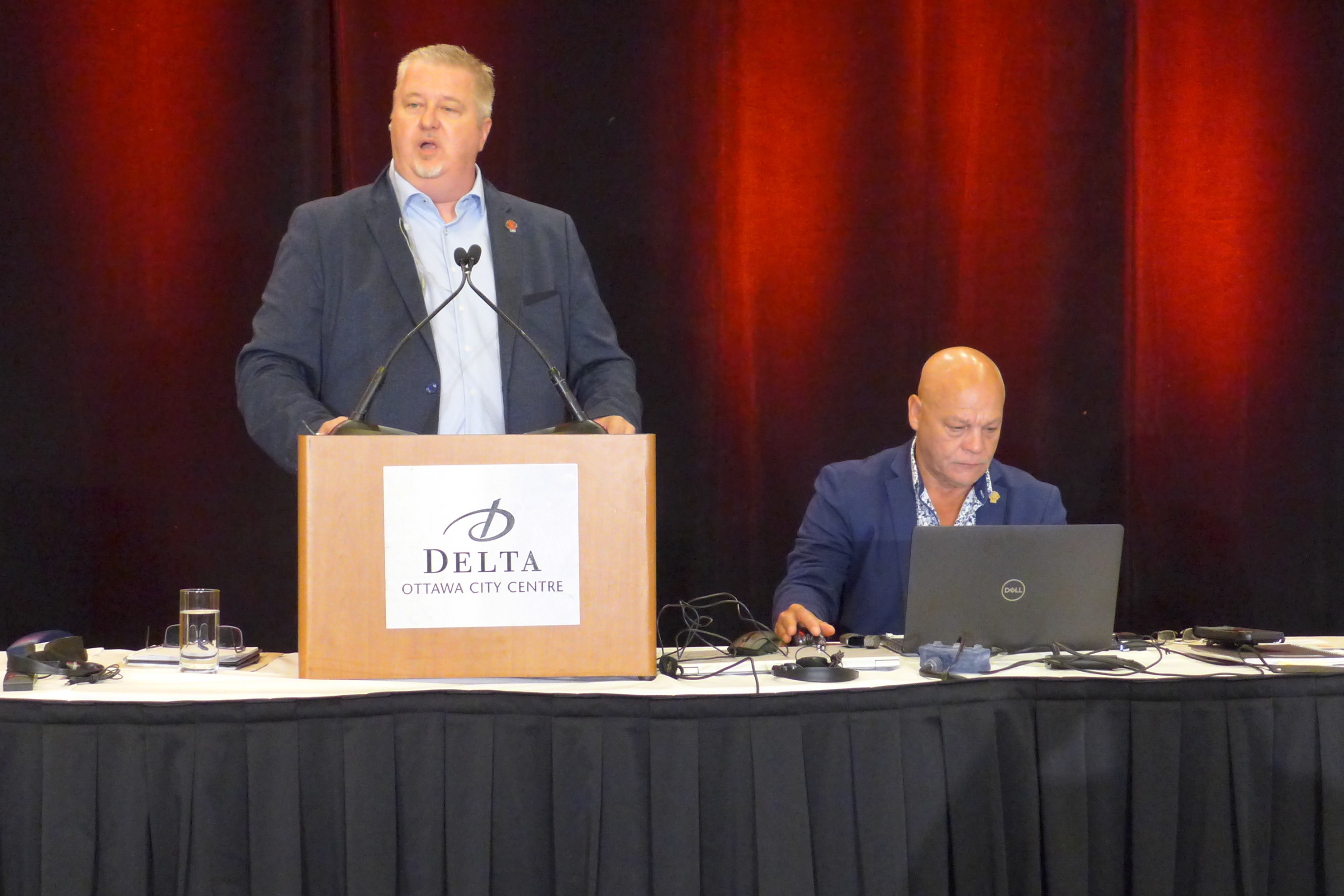 National President Marc Brière, 1st VP Doug Gaetz