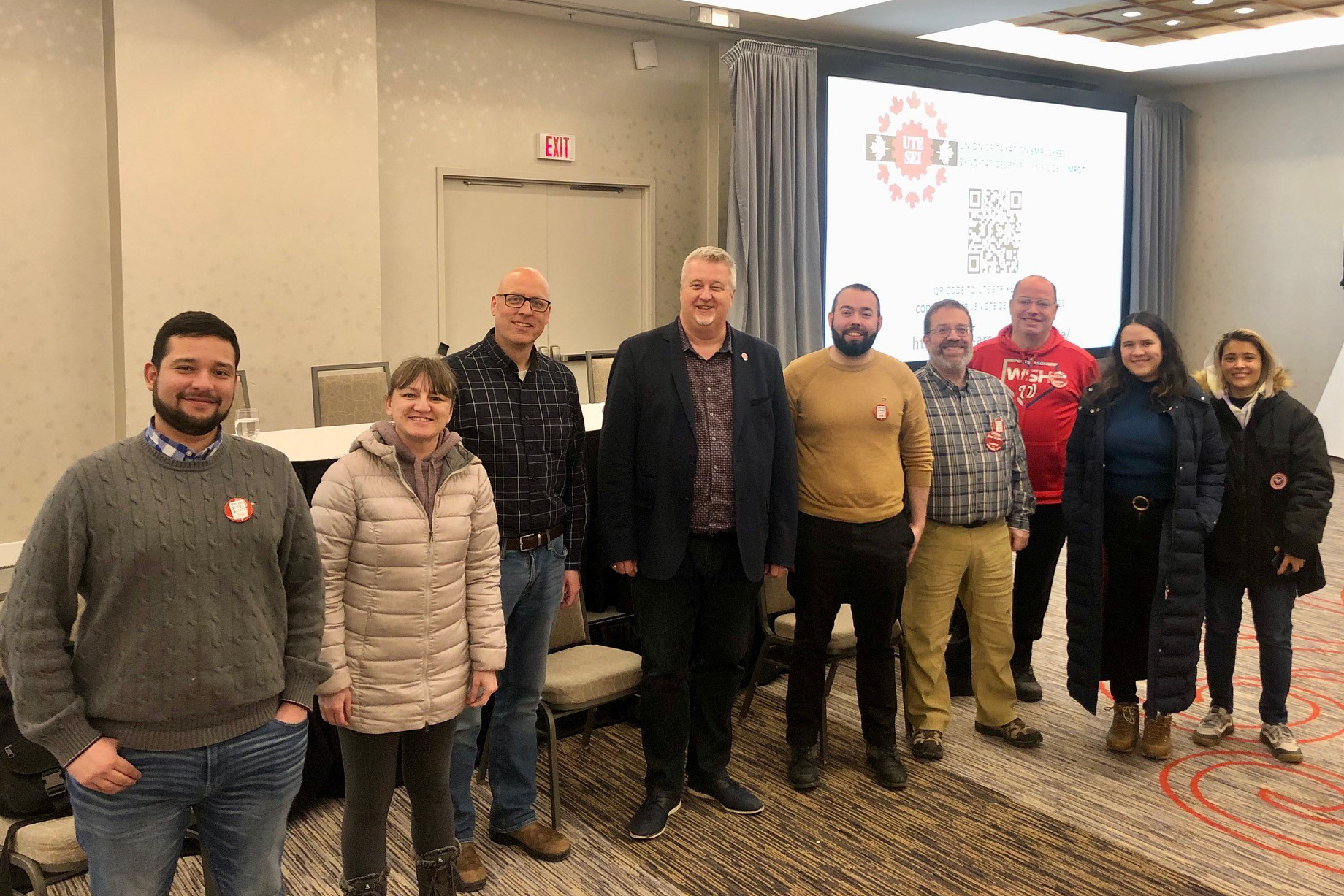 Marc Brière with some of the members who attended one of the sessions