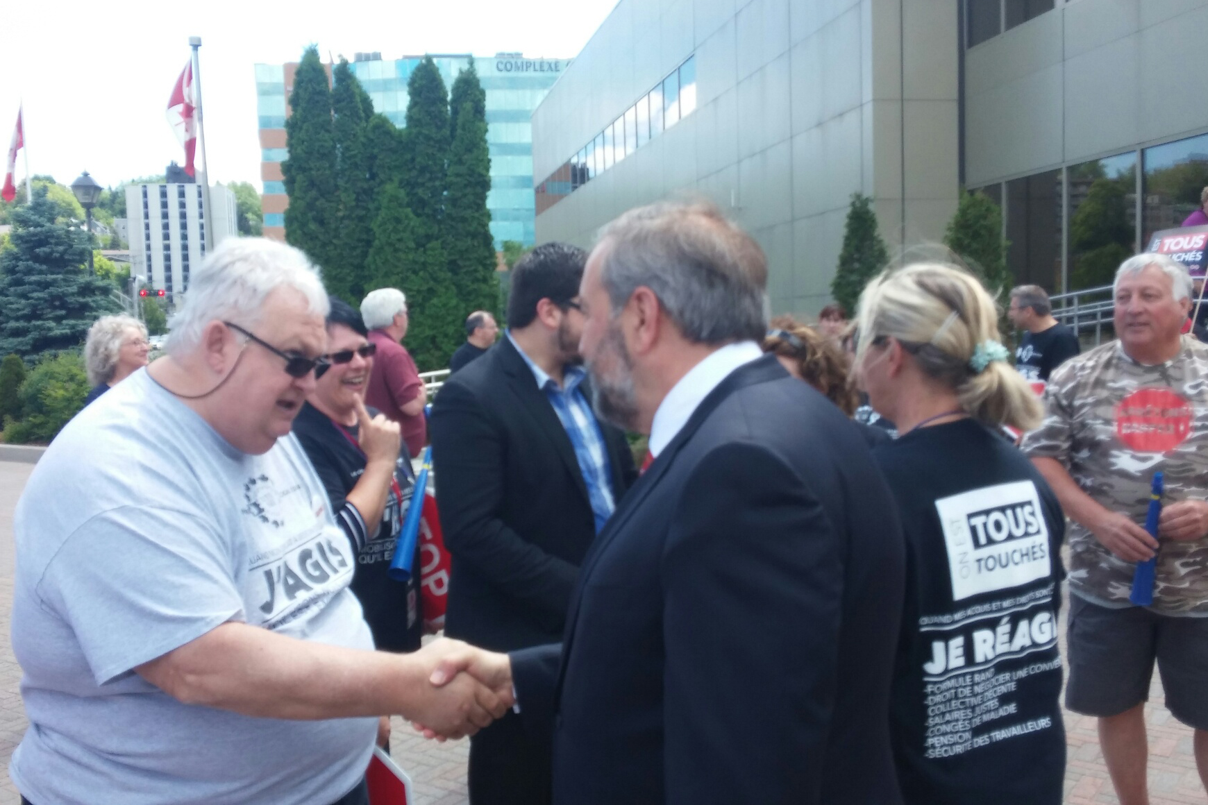 Denis Lalancette, RVP Quebec with Thomas Mulcair, leader of the NDP