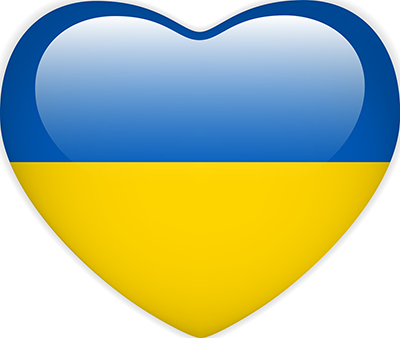 heart in blue and yellow