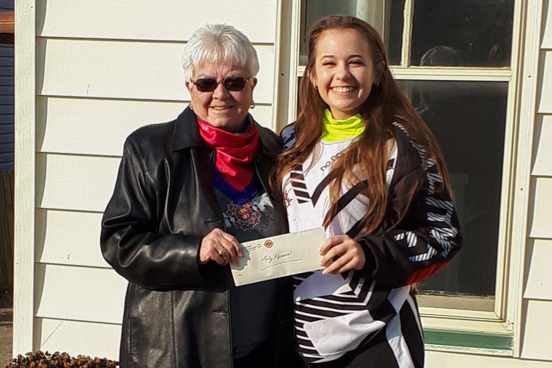 Betty Bannon, past UTE National President with Lily Messier