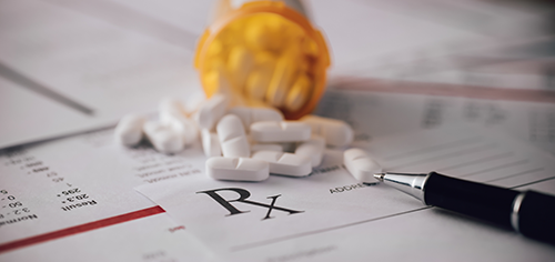 prescription and pills